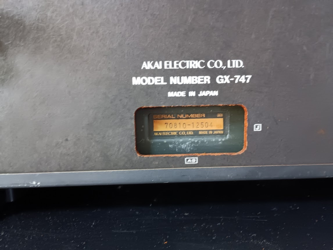 アカイ　オープンリールデッキ　　ＧＸ－７４７
