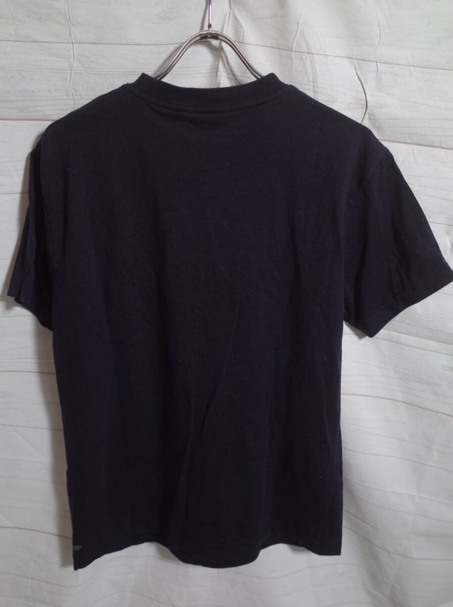 メンズ pm467 Reebok リーボック PLAY DRY プレイドライ グラデーション ロゴ プリント 半袖 Tシャツ L ネイビー 紺 ネコポス可_画像2