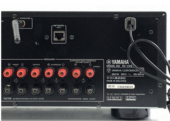 【動(dòng)作確認(rèn)済】YAMAHA ヤマハ 7.1ｃｈAVアンプ RX-V581 80W+80W/6Ω