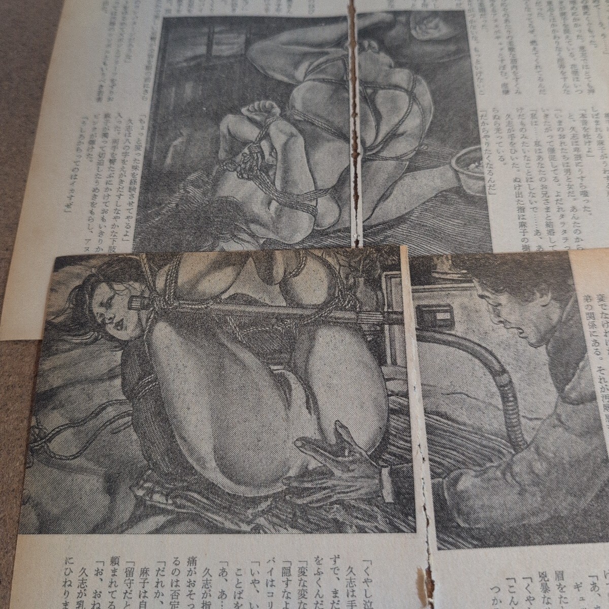 【山伏一町】【切抜 緊縛 挿絵 12カット】【新書サイズ】【ジャンク】　