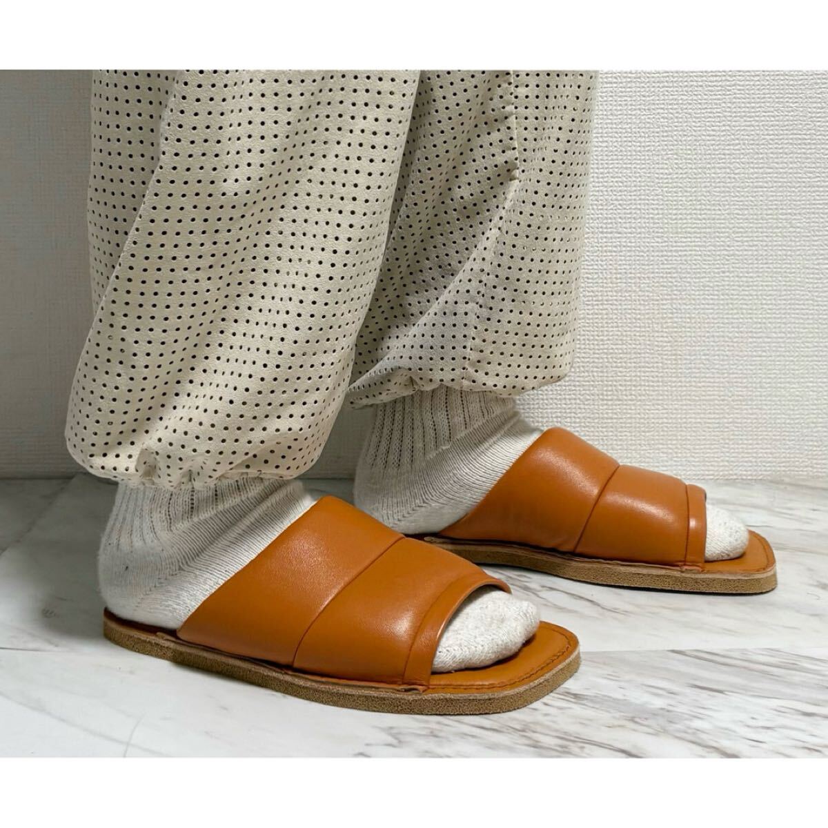 DRIES VAN NOTEN ドリス ヴァンノッテン レザー サンダル 新品 dries van noten ドリスヴァンノッテン キャメル ブラウン