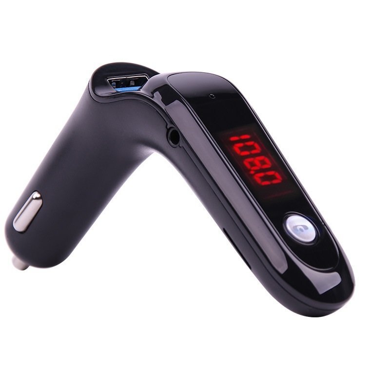 [vaps_7] автомобильный FM передатчик { черный } Bluetooth прикуриватель беспроводной аудио музыка включая доставку 