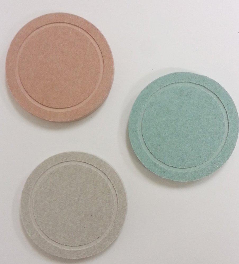 【vaps_4】珪藻土コースター 1pcs サークル ピンク 送込
