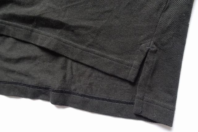 Brooks Brothers/ブルックスブラザーズ/半袖ポロシャツ/鹿の子素材/左胸ワンポイントししゅう/黒/ブラック/Lサイズ(6/16R7)