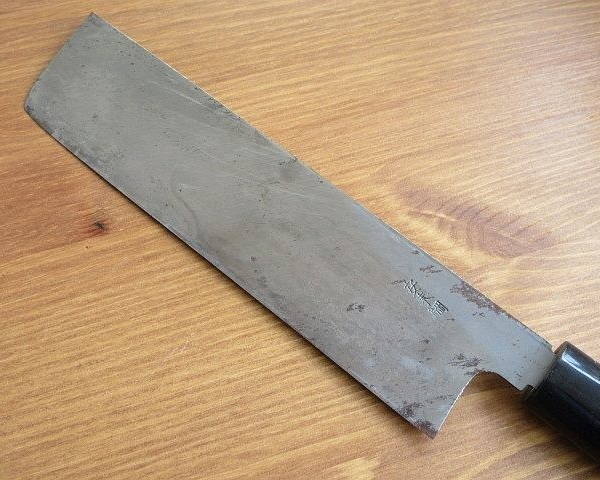359☆包丁 兼松作 和包丁 安來(lái)鋼 刃渡り：約16.5cm