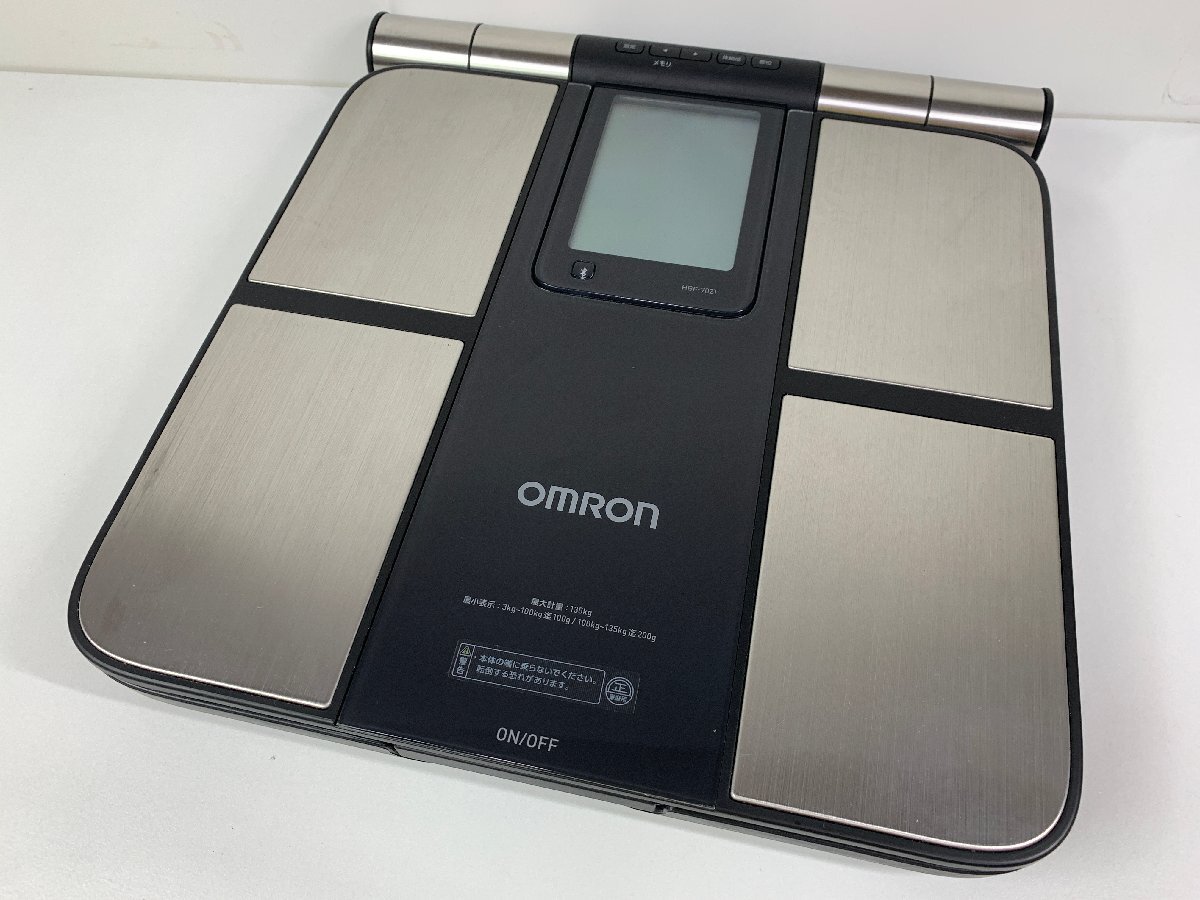 【中古品】OmRon 體重計 HBF-702T オムロン カラダスキャン 體重體組成計 両手両足測定 Bluetooth通信機(jī)能搭載 st6-65
