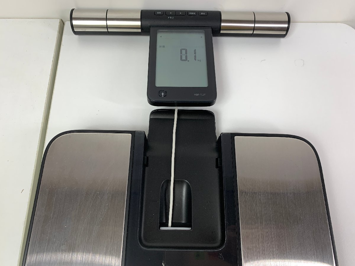 【中古品】OmRon 體重計 HBF-702T オムロン カラダスキャン 體重體組成計 両手両足測定 Bluetooth通信機(jī)能搭載 st6-65