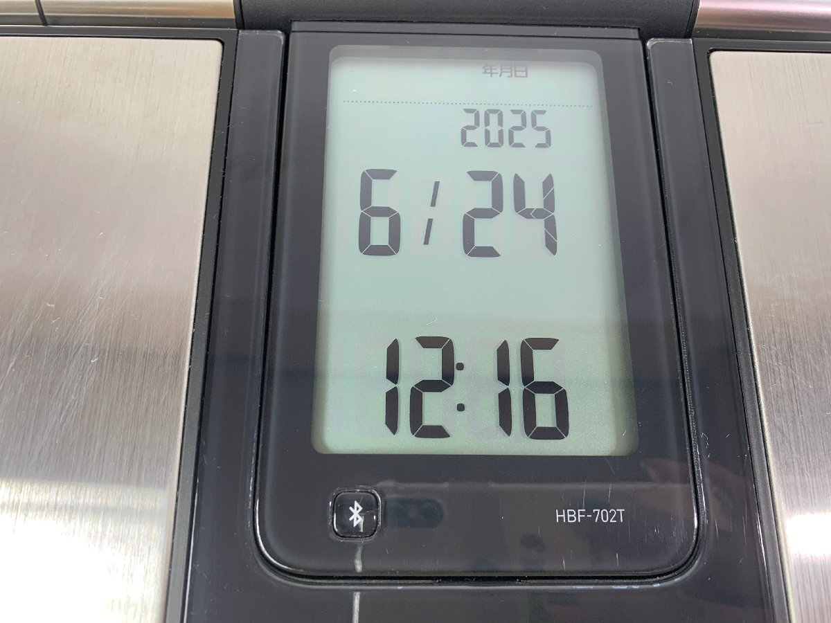 【中古品】OmRon 體重計 HBF-702T オムロン カラダスキャン 體重體組成計 両手両足測定 Bluetooth通信機(jī)能搭載 st6-65