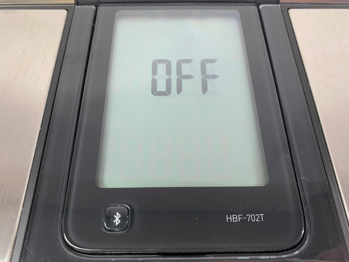 【中古品】OmRon 體重計 HBF-702T オムロン カラダスキャン 體重體組成計 両手両足測定 Bluetooth通信機(jī)能搭載 st6-65