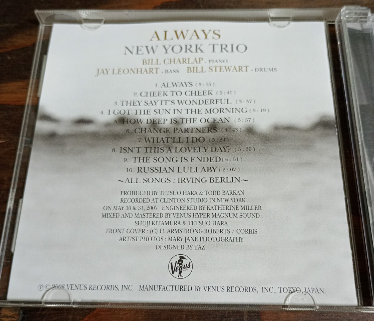 New York Trio Bill * коричневый - LAP Bill Charlap J * Leon Heart Jay Leonhart / Always все way zVENUS RECORDS TKCV-35418