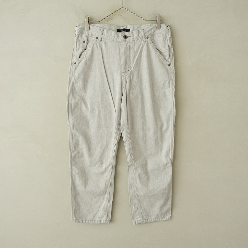 【定価1.5萬】ジョンブル Johnbull *スリークォーターワークパンツ*Lアイスブルーコットンライトムラデニム(2-2505-64)【10F52】