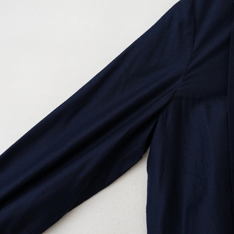 【定価7.1萬(wàn)】ミナペルホネン mina perhonen *calmシルクウールタックプリーツフレアワンピース*38ネイビー(2-2505-2)【50F52】