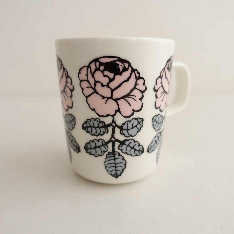 【北歐】未使用/日本限定色/マリメッコ marimekko *VIHKIRUUSU マグカップ ライトピンク*食器【陶器】(wa23-2505-24)【90F52】