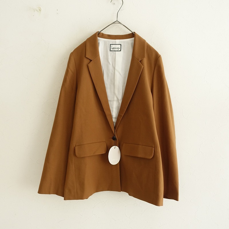 【美品/定価8.5萬】ユーモレスク humoresque *tailored jacket テーラードジャケット*36毛caramelブラウン(jjk25-2505-451)【31F52】