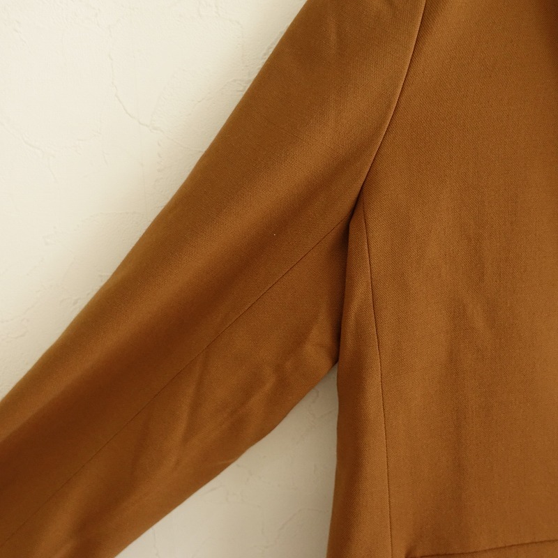 【美品/定価8.5萬】ユーモレスク humoresque *tailored jacket テーラードジャケット*36毛caramelブラウン(jjk25-2505-451)【31F52】