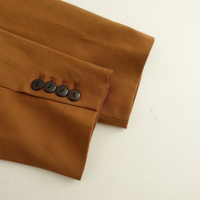 【美品/定価8.5萬】ユーモレスク humoresque *tailored jacket テーラードジャケット*36毛caramelブラウン(jjk25-2505-451)【31F52】