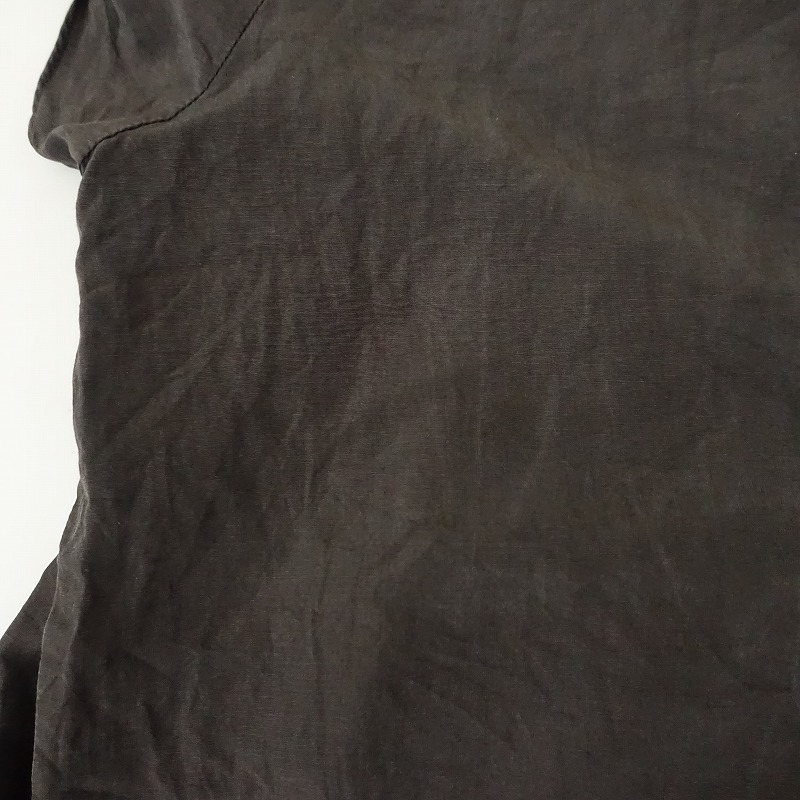 【染】アクアスキュータム Aquascutum *スモッキング刺しゅうフレンチスリーブブラウス*絹綿ギャザーシャツ(34-2406-20)【80G42】