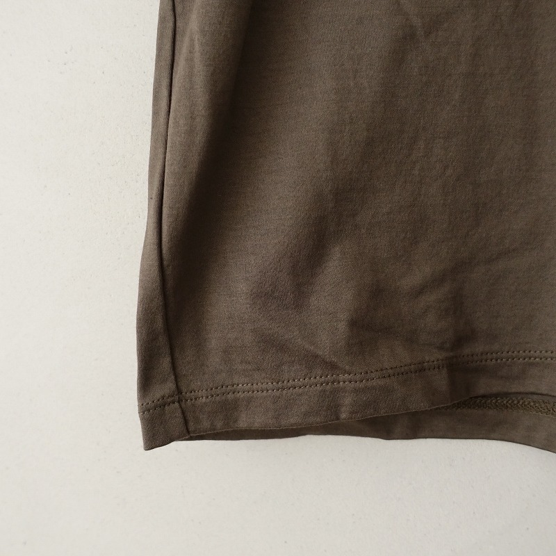 【美品】サロン salon *UVケアフレンチスリーブカットソー*Fノースリーブダークブラウン系Tシャツ無地(33-2506-55)【91F52】