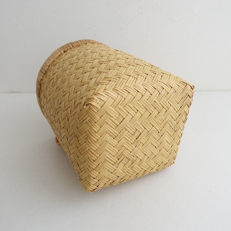 【美品】☆ *竹 背負(fù)いかご*カゴ籠バスケットインテリア収納天然素材しょいかご(ac85-2505-157)【12F52】