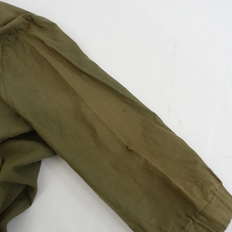 【難あり/定価4.6萬】ミナペルホネンランドリー mina perhonen laundry *path 刺しゅうワンピース*38カーキ(25-2505-589)【22F52】