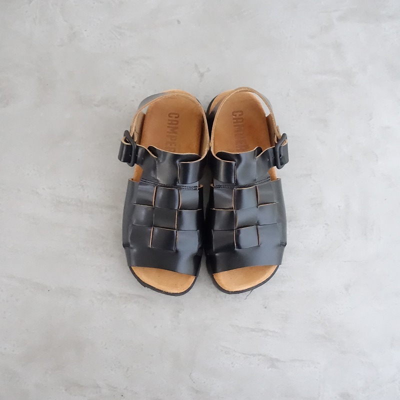 カンペール CAMPER *Brutus サンダル EU37/US7/UK4/23.5*レザー皮革黒0525(sh10-2505-156)【52F52】