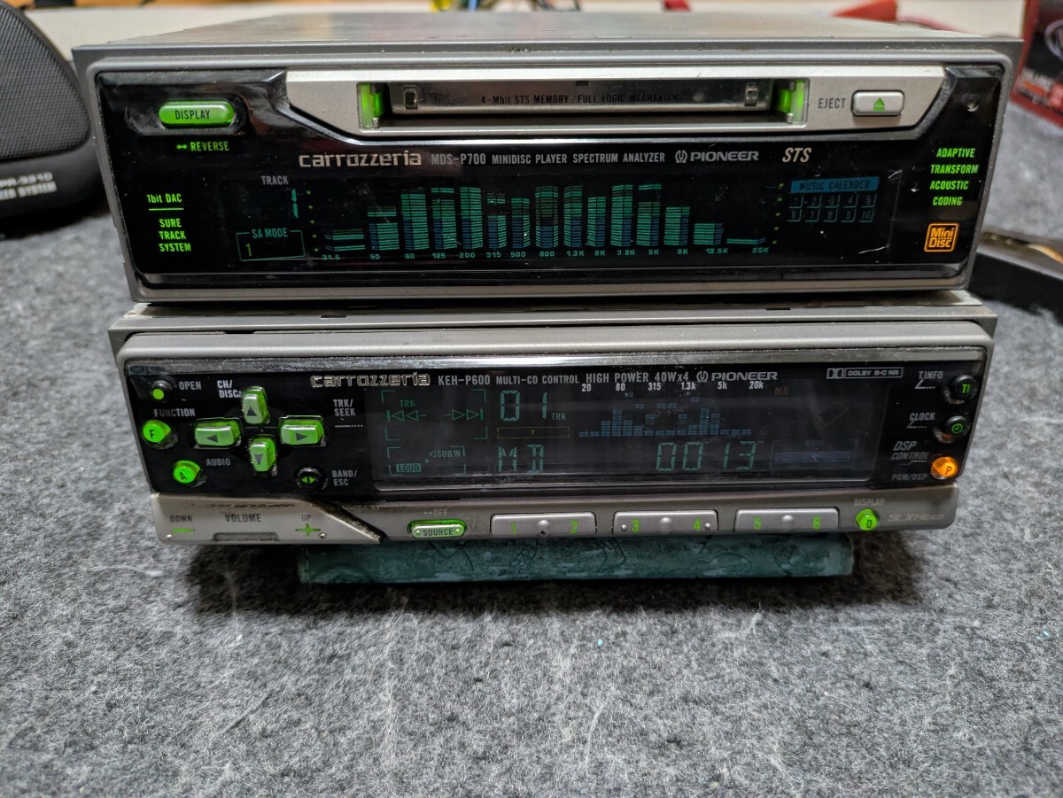 keh-p600zr mds-p700 カロッツェリア カロッツェリア　スペアナ　MD　カセット　グライコ　當(dāng)時(shí)物　初期不良対応　説明文読んで下さい