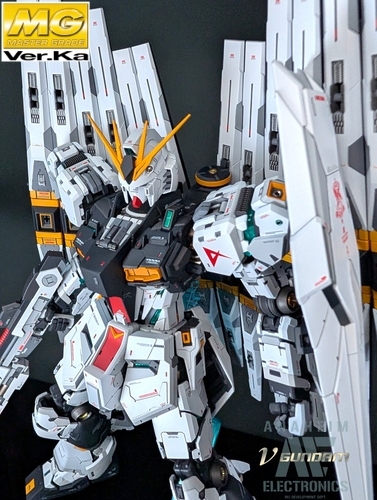 MG νガンダムVer.Ka ダブルファンネル/レジン他改造涂裝完成品　プレバン拡張ユニット　 (SDCSEXEGHGRGPGFM30MM