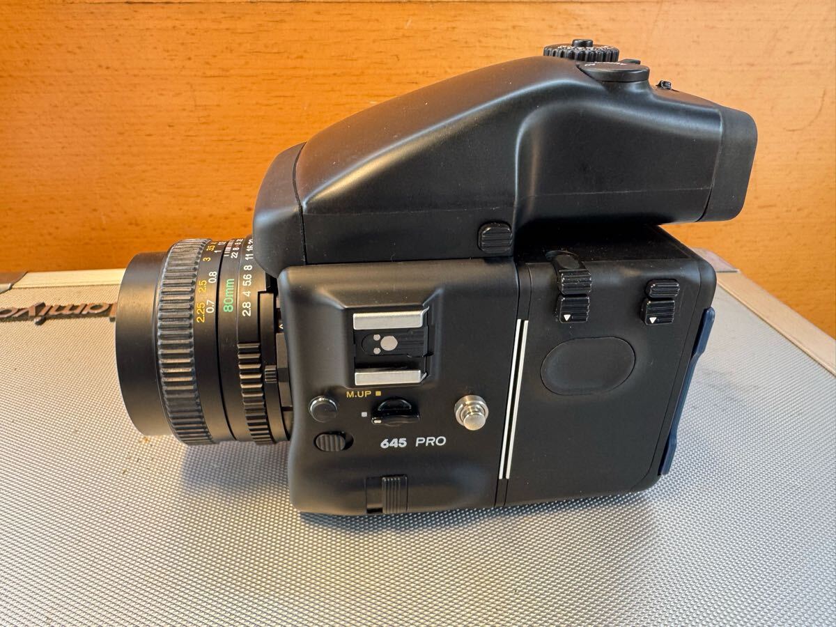 (J22) Mamiya 645 PRO Sekor C 80mm F2.8 N 55-110mm F4.5 MC6 teleplus マミヤ 箱セット　現(xiàn)狀品ジャンク