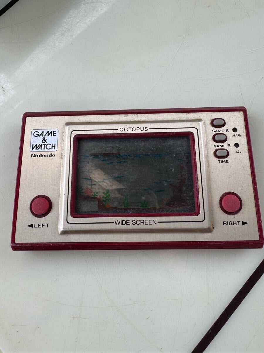  игра and часы GAME & WATCH nintendo Octopus текущее состояние товар Junk 
