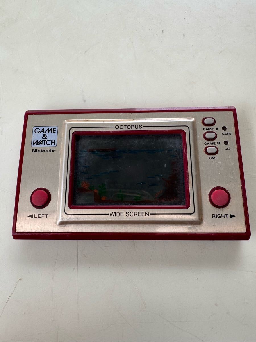  игра and часы GAME & WATCH nintendo Octopus текущее состояние товар Junk 