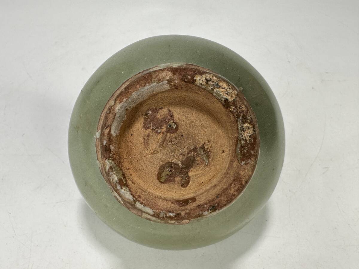 UJ10-10 中国美術 元～明時代 龍泉窯 青磁 蓋物 小罐 小壺 茶入