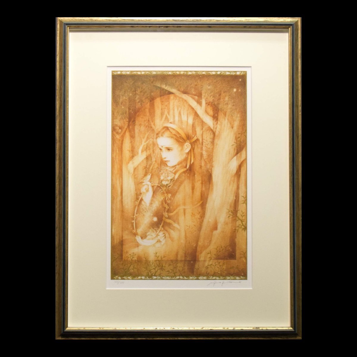 きたのじゅんこ 版画「 森へ」 きたのじゅんこ 版画「 森へ」 店舗良い きたのじゅんこ 版画