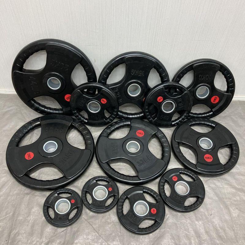 ☆送料無料☆8枚セット65kg バーベルプレート ウエイトプレート