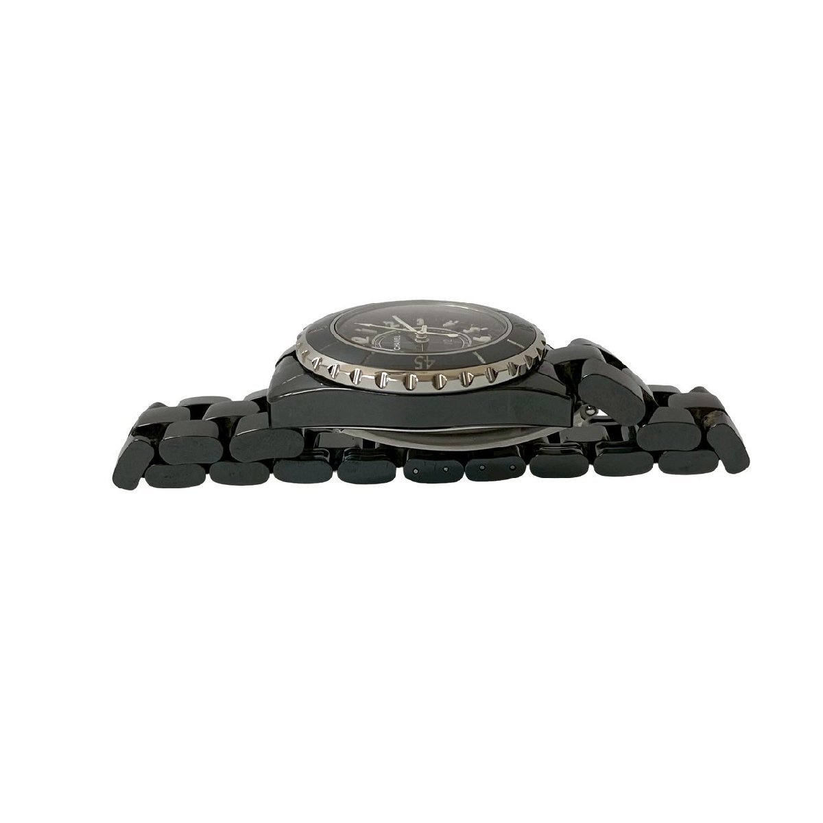 稼働品 極 美品 CHANEL シャネル J12 クォーツ 自動巻き ステンレス セラミック 腕時計 ウォッチ メンズ アクセサリー ブラック 24366