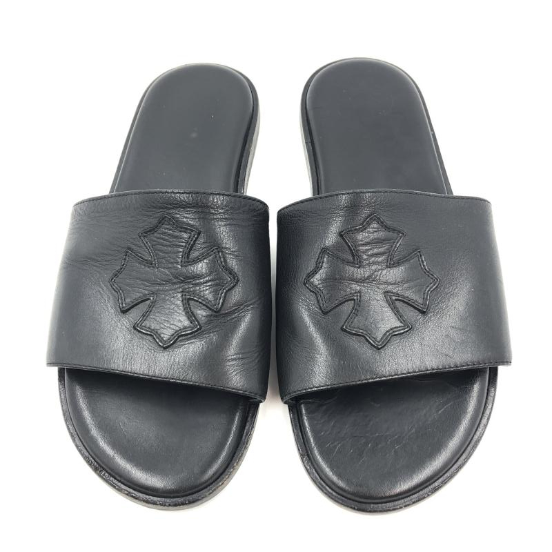 【中古】クロムハーツ CH SLIDE SANDAL ブラック サイズ43(27cm相當(dāng))[240024497724]