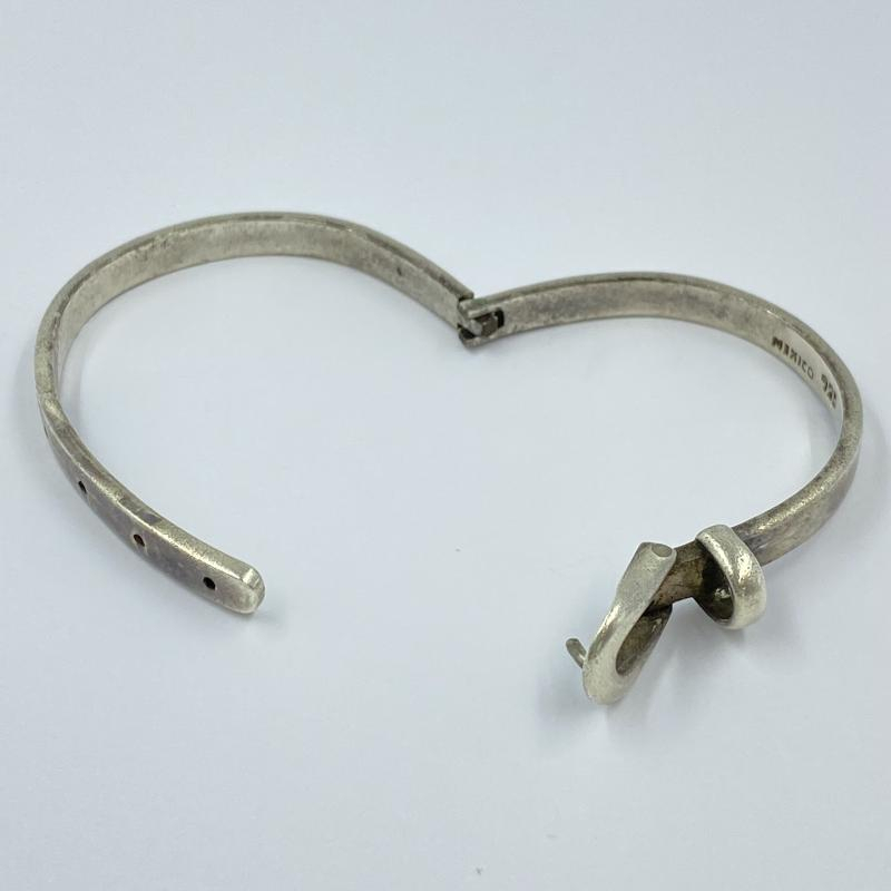 【中古】メキシカンジュエリー ベルトバックルブレスレット シルバー925[240024515561]