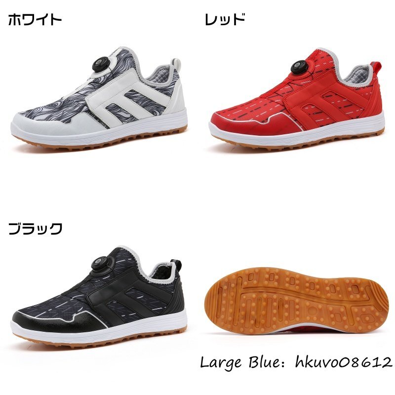 限定新品■メンズ スポーツシューズ スパイクレス ゴルフシューズ 運(yùn)動(dòng)靴 落書(shū)き ウォーキングシューズ スニーカー 快適性 ブラック 27.0cm