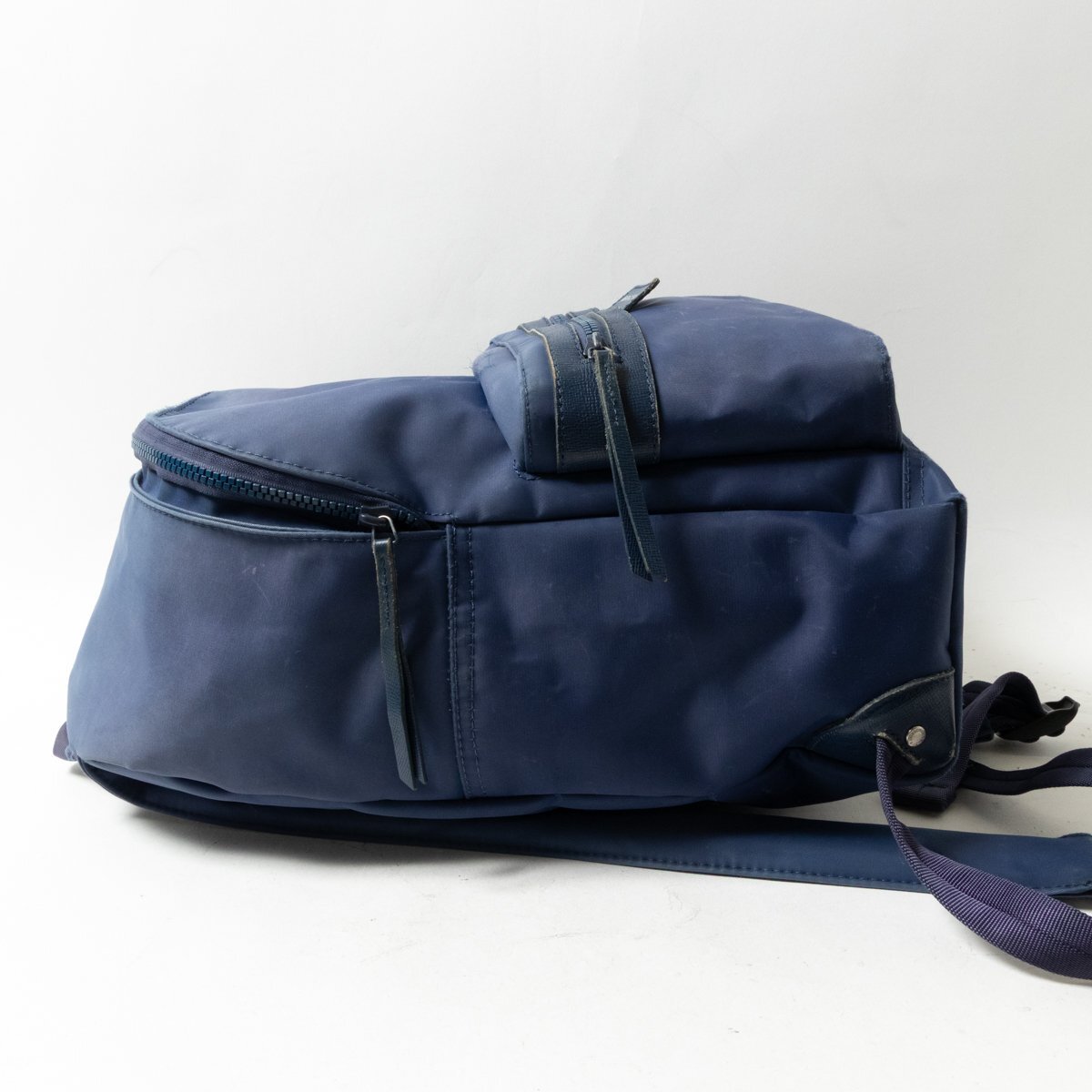 [1 иен старт ]LONGCHAMP Long Champ Day Pack рюкзак синий blue серия кожа PVC Франция производства женский casual bag сумка 