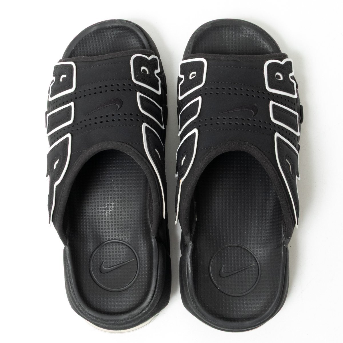 【1円スタート】NIKE ナイキ DV2132-001 AIR MORE UPTEMPO エア モア アップテンポ スライド サンダル 靴 ブラック 26cm 合成皮革 メンズ