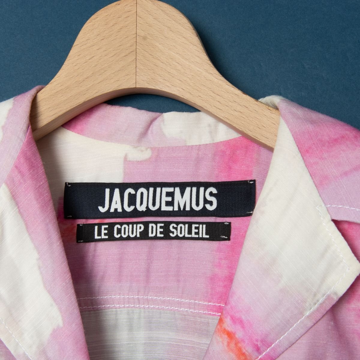 【1円スタート】JACQUEMUS ジャックムス オーバーサイズ半袖シャツ トップス レーヨンシルク ピンク系 36 フランス制 レディース 婦人 女性