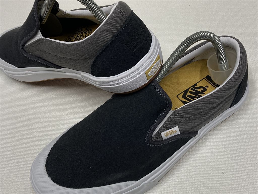 激レア!! VANS SLIPON Pro BMX グレー スエード キャンバス US8 (26cm) アメリカ企画限定!! スリッポン バンズ_画像3