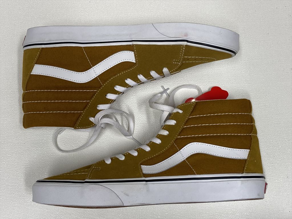 VANS レア!! SK-8 Hi 茶系 黄土色系 スエード US9.5 (27.5cm) アメリカ企画限定!! バンズ ハイトップ_画像6