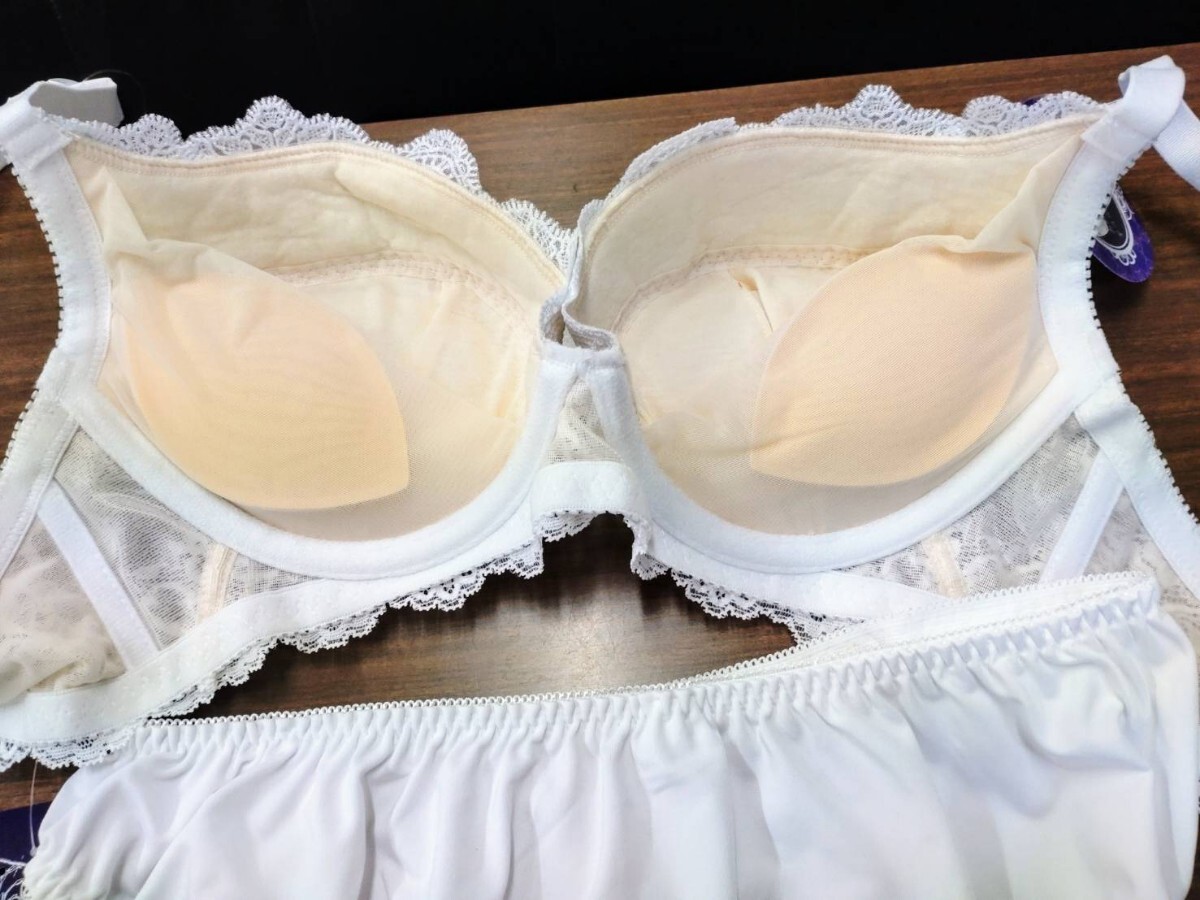 ブラジャー ショーツ セット ホワイト D75 L
