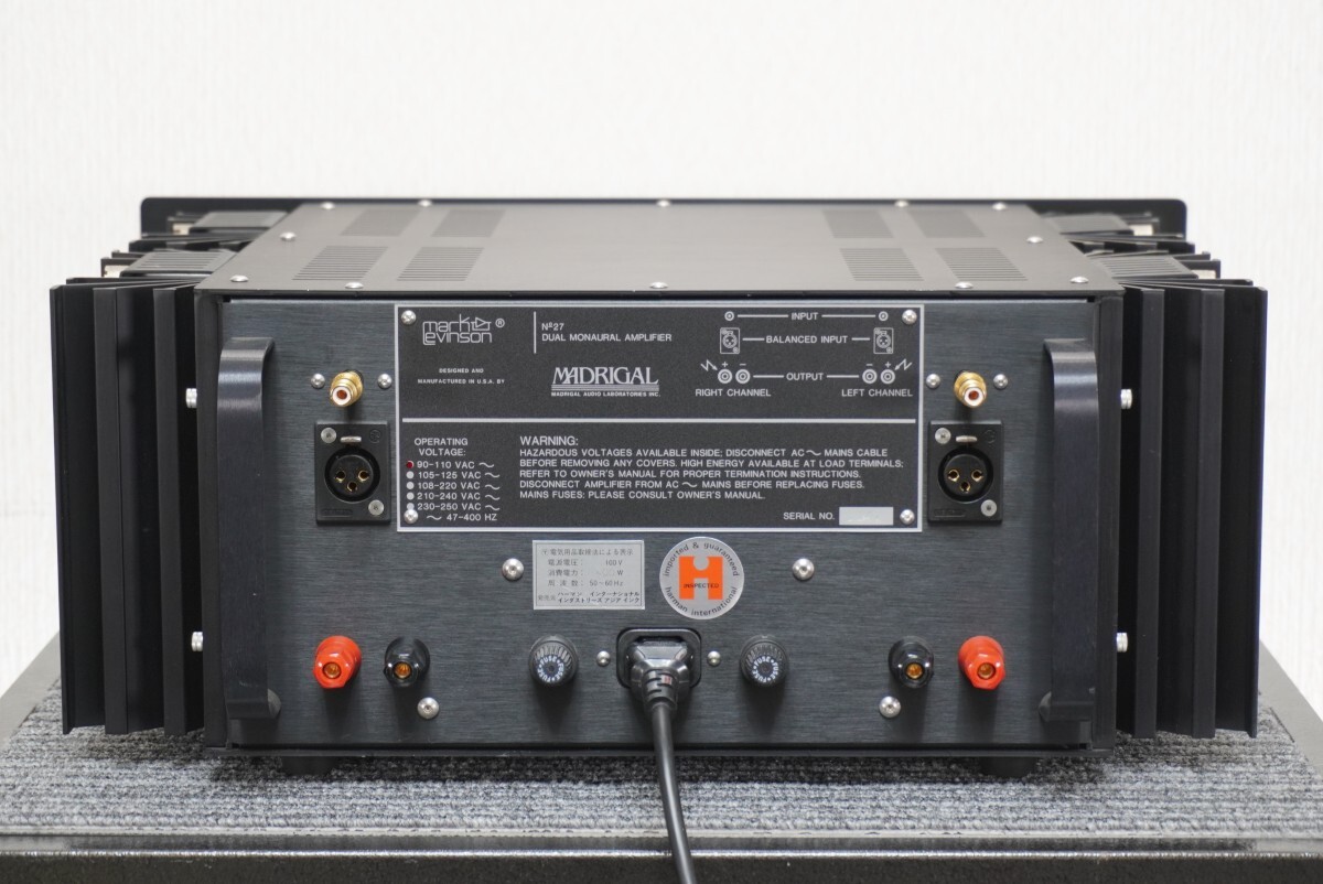 Mark Levinson マークレビンソン パワーアンプ No.27L ∝0537