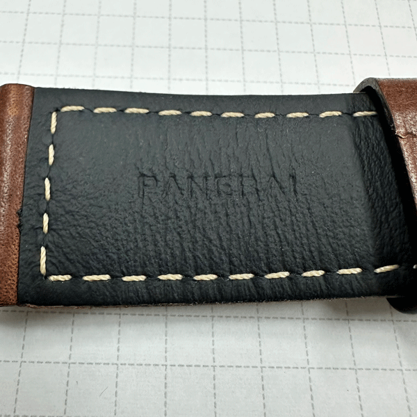 【中古】　PANERAI/パネライ　純正ストラップ/ベルト　カーフ　ダークブラウン　24mm-22mm　ピンバックル用