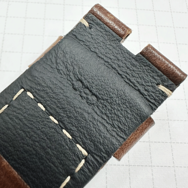 【中古】　PANERAI/パネライ　純正ストラップ/ベルト　カーフ　ダークブラウン　24mm-22mm　ピンバックル用