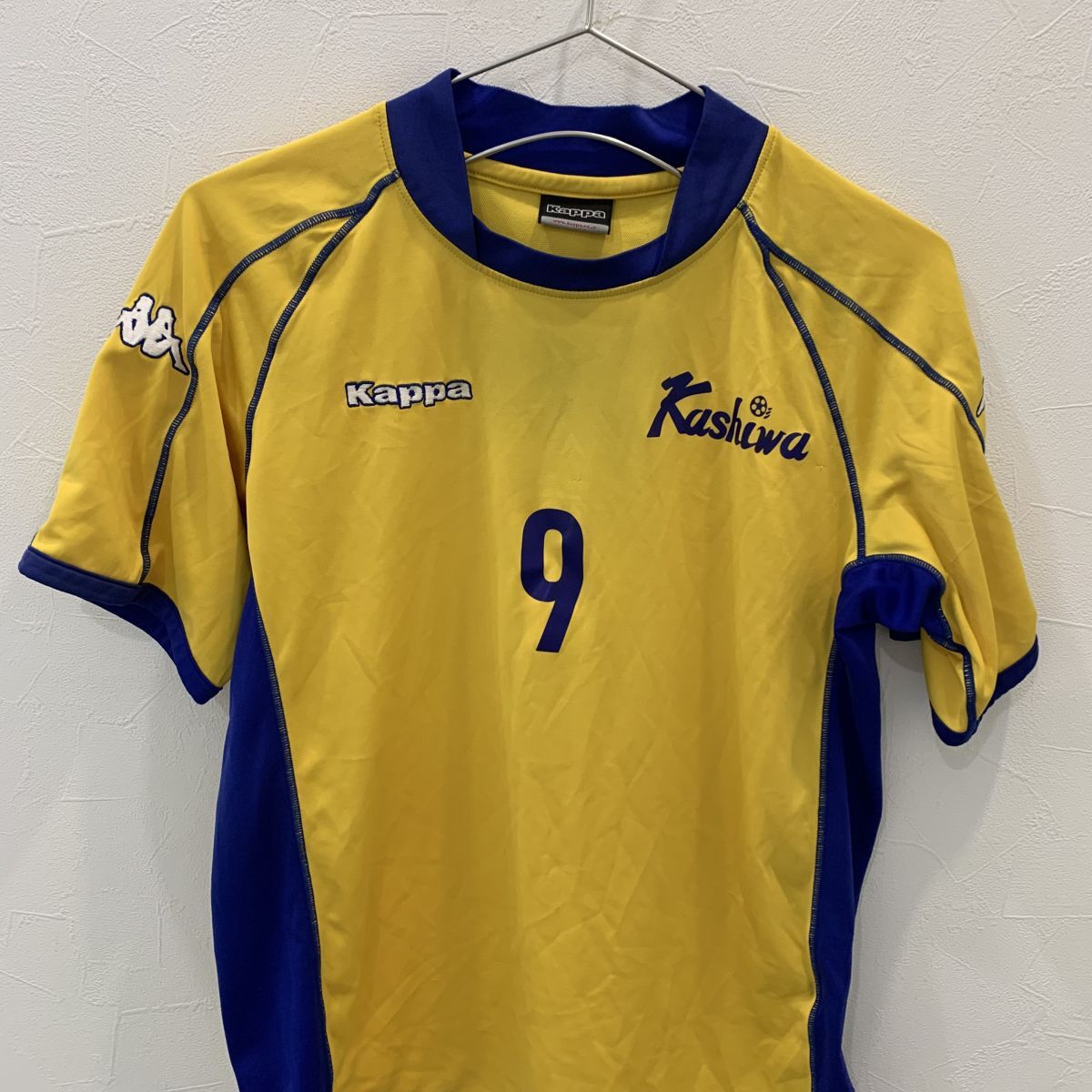 TNZ2147 оригинал Junior Kashiwa kappa короткий рукав #9 желтый голубой 160