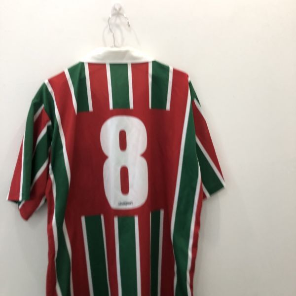 TNZ1624 unisport 縦縞 ゲームシャツ #8 レッド グリーン XL_画像4