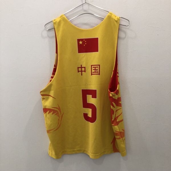 TNZ2089 中國(guó) チャイナ リバーシブル #5 タンクトップ レッド イエロー L