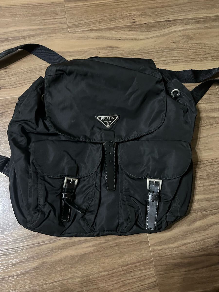 ま*☘様 PRADA ブラック バックパック PRADA プラダ リュックサック バックパック ブラック ナイロン